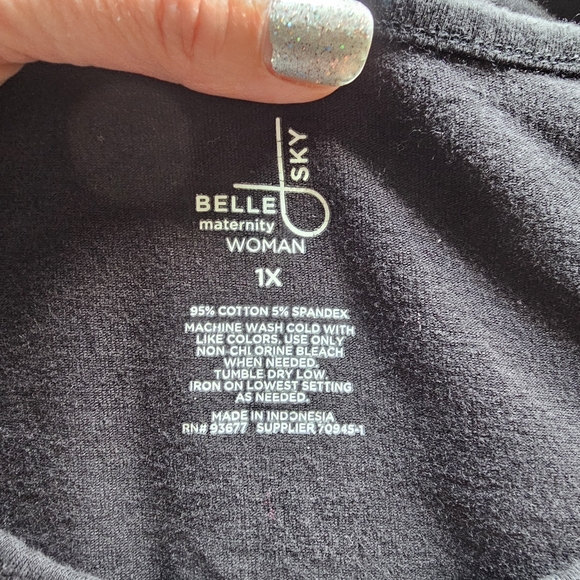 Belle Sky Black Maternity Casual Dress Size 1X - Picture 5 of 8